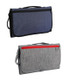 Portable Baby Changing Mat Multifunctional Baby Changing Table Waterproof Bag(Gray Red Zipper)