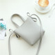 Fashion Mini PU Leisure Single Shoulder Square Handbag Mobile Phone Bag, Size: 13*4.5*16.5cm (Grey)