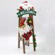 Handmade Christmas Decorations Cloth Art Plush Santa Ladder Scene Window Decoration, Size: 50 x 14cm