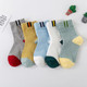 10 Pairs Spring And Summer Children Socks Combed Cotton Tube Socks S(Striped Socks Mouth)