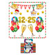 5536 Christmas Flag Decoration Set Gold Bell Sequins Balloon Set, Specification: Set 1 + Gift Box