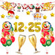 5536 Christmas Flag Decoration Set Gold Bell Sequins Balloon Set, Specification: Set 3