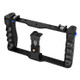 YELANGU PC01 Vlogging Live Broadcast Smartphone Metal Cage Handle Stabilizer Bracket for iPhone, Galaxy, Huawei, Xiaomi, HTC, LG, Google, and Other Smartphones(Black)