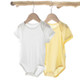 Baby Bamboo Fiber Short-sleeved Bodysuit (Color:Yellow Size:90)