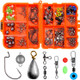 165 PCS / Set Road Squid Hook Accessories Set(026 Orange Box)