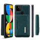 For Google Pixel 5a 5G DG.MING M2 Series 3-Fold Multi Card Bag + Magnetic Back Cover Case(Green)