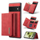 For Google Pixel 6 Pro DG.MING M1 Series 3-Fold Multi Card Wallet + Magnetic Back Cover Case(Red)