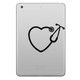 ENKAY Hat-Prince Heart-shaped Stethoscope Pattern Removable Decorative Skin Sticker for iPad mini / 2 / 3 / 4