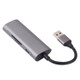 U-812 4 in 1 USB 3.0 to USB 3.0 + USB-C / Type-C + SD / TF Card Slots HUB Docking Station