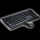 Chasing Leopard Q9 1600 DPI Professional Wired Grid Texture Gaming Office Keyboard + Optical Mouse Kit(Black)