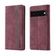 For Google Pixel 6 / 6 Pro Splicing Skin Feel Magnetic Leather Phone Case(Wine Red)