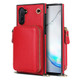 For Samsung Galaxy Note10 Cross-body Zipper Big Wallet Bag Square Phone Case(Red)