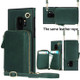 For Samsung Galaxy S9 Cross-body Zipper Big Wallet Bag Square Phone Case(Emerald)