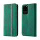 For Samsung Galaxy S20 Ultra Splicing Skin Feel Magnetic Leather Phone Case(Green)