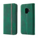 For Samsung Galaxy S9 Splicing Skin Feel Magnetic Leather Phone Case(Green)