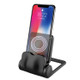 4 in 1 360 Degrees Rotation Phone Charging Desktop Stand Holder with Qi Standard Wireless Charging, For iPhone, Huawei, Xiaomi, HTC, Sony and Other Smart Phones(Black)