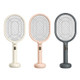 ZH228 2 in 1 Electric Shock Mosquito Killer Mosquito Swatter, Style: With Small Base(Pink)