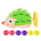 3 PCS Children Puzzle Button Threaded Desk Game Toy(Hedgehog )