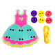 3 PCS Children Puzzle Button Threaded Desk Game Toy(Skirt )