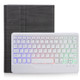 For Microsoft Surface Go 3 / 2 / 1 SFGOS Tri-color Backlit Tree Texture Bluetooth Keyboard Leather Case(Black + White)