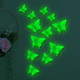 2 Sets YG005 3D Stereo Butterfly Luminous Wall Sticker( Green )