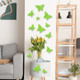 2 Sets YG005 3D Stereo Butterfly Luminous Wall Sticker(Light Green )