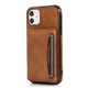 Three-fold Leather Phone Case with Card Slot & Wallet & Holder For iPhone 11 Pro(Brown)