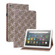For Amazon Kindle Fire HD8 Color Weave Leather Tablet Case with Holder(Brown)
