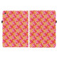 For Amazon Kindle Fire HD8 Color Weave Leather Tablet Case with Holder(Rose Red)