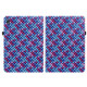 For Lenovo Tab K10 Color Weave Leather Tablet Case with Holder(Blue)