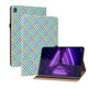 For Lenovo Tab K10 Color Weave Leather Tablet Case with Holder(Rainbow)