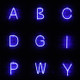 Blue Letter Number Neon Lights Holiday Decoration Lights(Letter C)