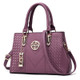 Embroidery Messenger Bags Women Leather Handbags  Bags for Women Hand Bag(Purple)