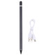 Pencil Universal Rechargeable Active Capacitive Stylus Pen with Magnetic Cap(Black)