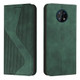 For Nokia G50 Skin Feel Magnetic S-type Leather Phone Case(Green)