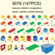 9076 (147 PCS) Children Assembling Building Block Toy Set