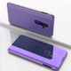 For OPPO A9 2020 / A5 2020  Plated Mirror Horizontal Flip Leather with Stand Mobile Phone Holster(Purple Blue)