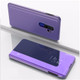 For OPPO A9 2020 / A5 2020  Plated Mirror Horizontal Flip Leather with Stand Mobile Phone Holster(Purple Blue)