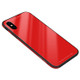 SULADA Metal Frame Toughened Glass Case for iPhone XS Max (Red)