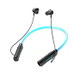 JG4 Flashing LED Neck-mounted Stereo Bluetooth Wireless Earphone(Black)