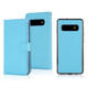 For Samsung Galaxy S10+ Cross Texture Detachable Leather Phone Case(Blue)