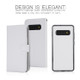 For Samsung Galaxy S10+ Cross Texture Detachable Leather Phone Case(White)