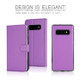 For Samsung Galaxy S10e Cross Texture Detachable Leather Phone Case(Purple)