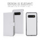 For Samsung Galaxy S10 Cross Texture Detachable Leather Phone Case(White)