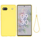 For Google Pixel 6a Pure Color Liquid Silicone Phone Case(Yellow)