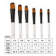 Zhuting 2 Packs Nylon Wool Stick Gouache Brush Set(6PCS/Set Tongue Peak)