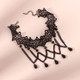 Fringe Lace Gothic Lolita Vintage Necklace,Style: 1534