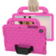 For Galaxy Tab A8 10.5(2021) X200/X205 Diamond  EVA Shockproof Case with Holder & Strap(Rose Red)