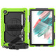For Samsung Galaxy Tab A8 10.5 2021 X200 / X205 Silicone + PC Tablet Case(Black + Yellow Green)
