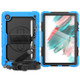 For Samsung Galaxy Tab A8 10.5 2021 X200 / X205 Silicone + PC Tablet Case(Black + Light Blue)